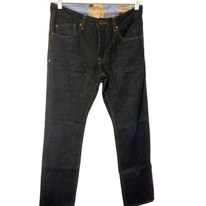 Cohesive & Co Button Fly Jeans Mens Size 32Regular Slim Fit‎ Dark Wash Blue